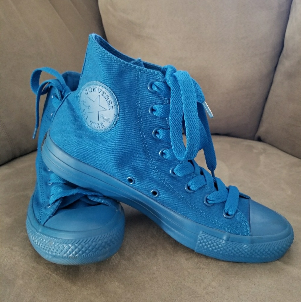 Converse All Star Monochrome All Blue High Tops